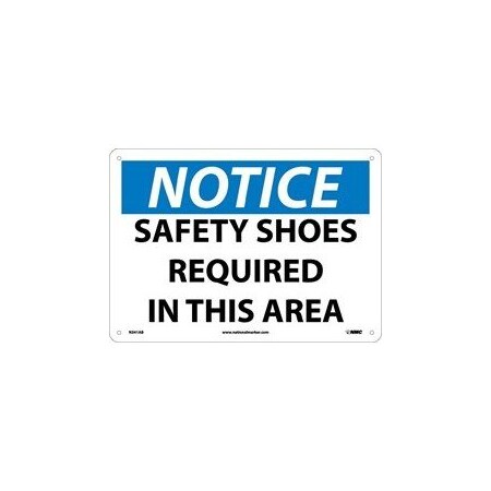 Nmc NOTICE, SAFETY SHOES REQUIRED IN N341P